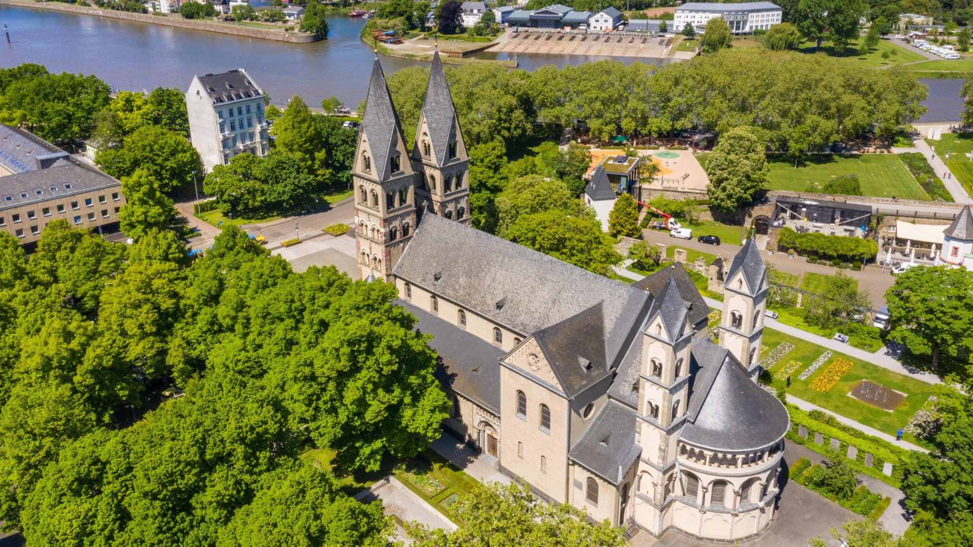 St. kastor Luftbild | © Koblenz-Touristik GmbH / Dominik Ketz