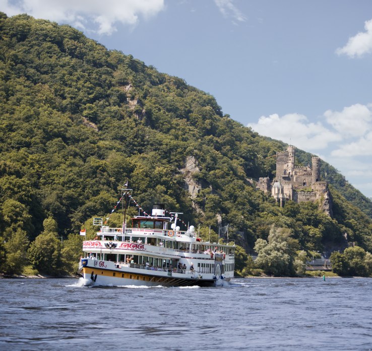 Schaufelraddampfer MS Goethe bei Trechtingshausen | © Willy Knopf