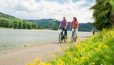 Auf dem Rheinradweg bei Brey | © Dominik Ketz