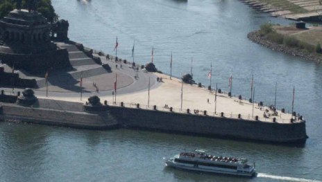 Deutsches Eck (Blick von Ehrenbreitstein) | © Tourist-Info Hunsrück-Mittelrhein - Zentrum am Park