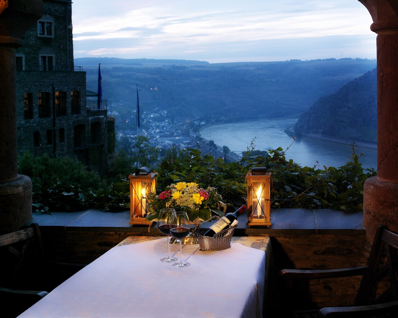 Abendstimmung auf der Schönburg, Oberwesel | © Guido Werner