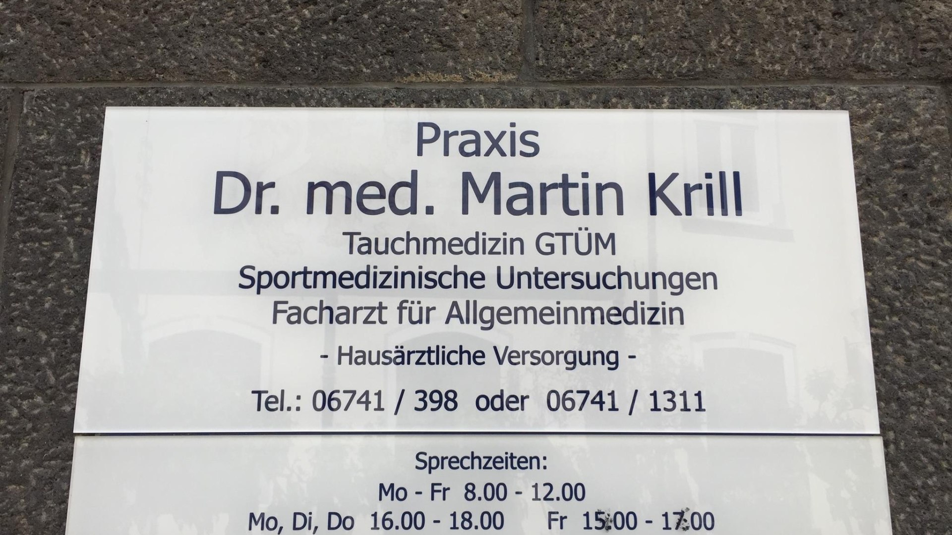 Allgemeinmediziner Dr. Krill | © Stadt St. Goar