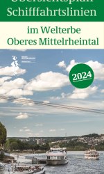 Titelbild "Übersichtsplan Schifffahrtslinien im Welterbe Oberes Mittelrheintal"  | © Zweckverband Welterbe Oberes Mittelrheintal