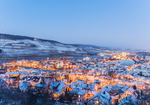 Blick auf das verschneite Bingen | © Andreas Pacek