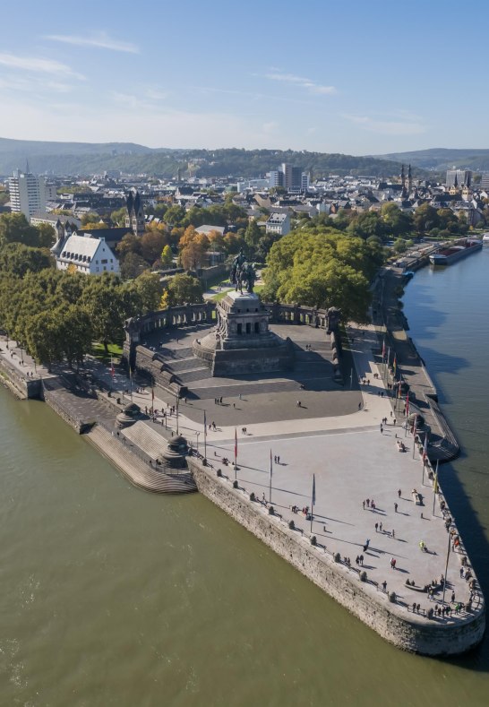 Koblenz Deutsches Eck | © Andreas Pacek/Romantischer Rhein Tourismus