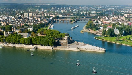 Blick aufs Deutsche Eck in Koblenz | © Dominik Ketz / Rheinland-Pfalz Tourismus GmbH