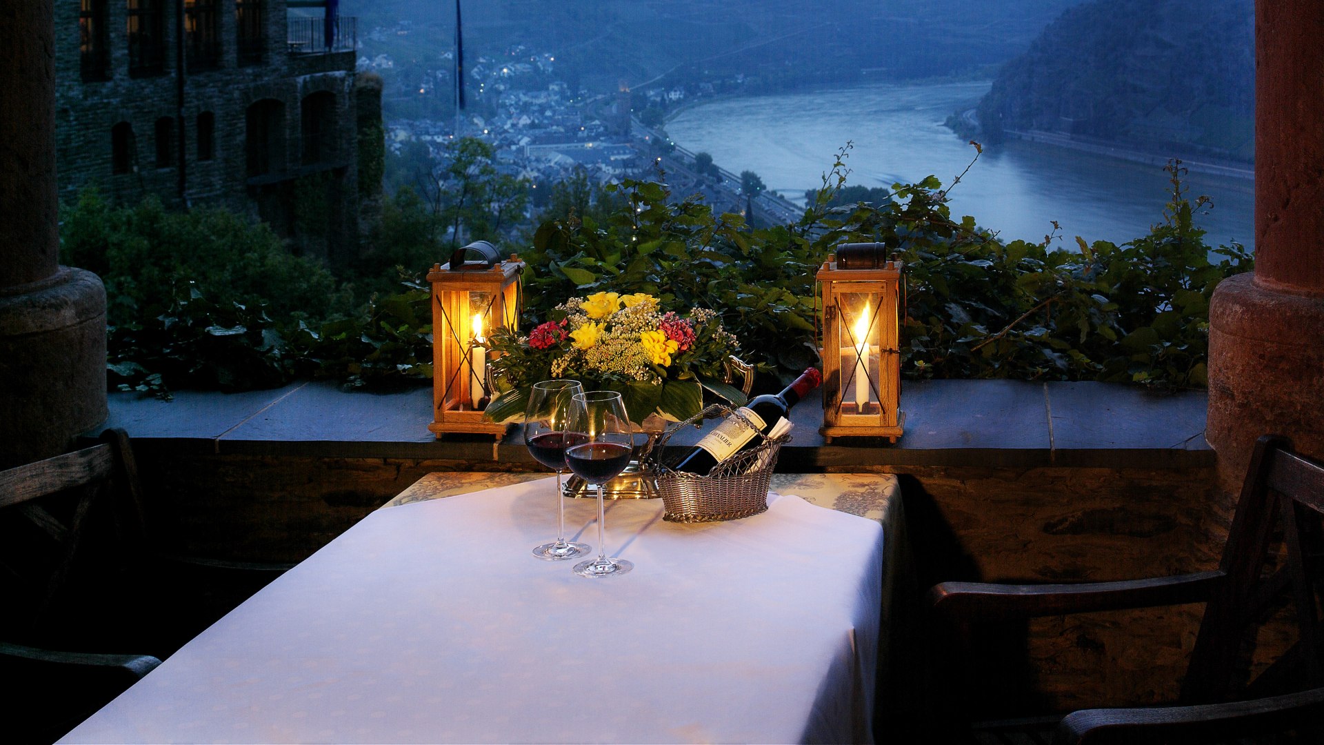 Abendstimmung auf der Schönburg, Oberwesel | © Guido Werner