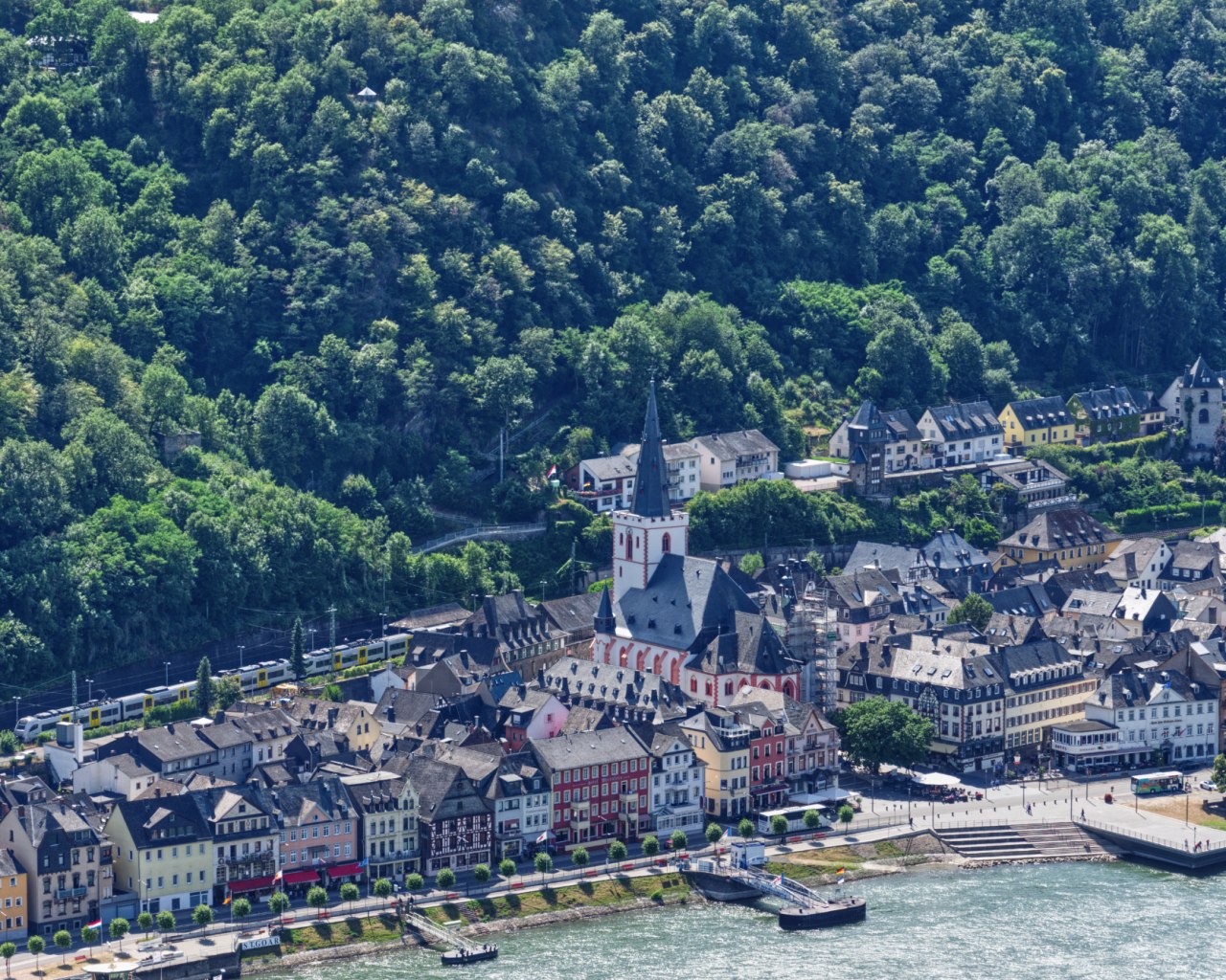 St. Goar aus der Vogelperspektive | © rheingucken.de