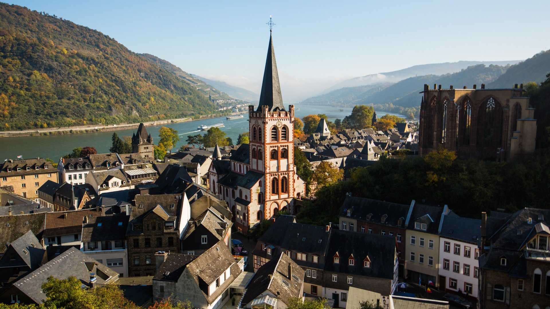 Blick auf Bacharach und den Rhein | © Henry Tornow