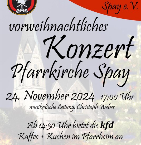 Plakat Konzert Pfarrkirche Spay | © Musikkapelle der freiw. Feuerwehr Spay e.V.