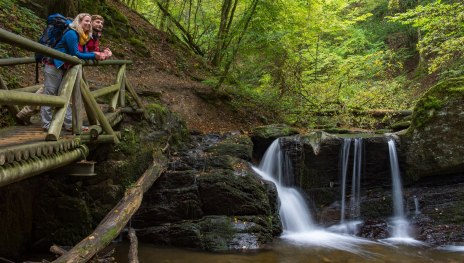 Wasserfall in der Ehrbachklamm | © Klaus-Peter Kappest, Projektbüro Saar-Hunsrück-Steig